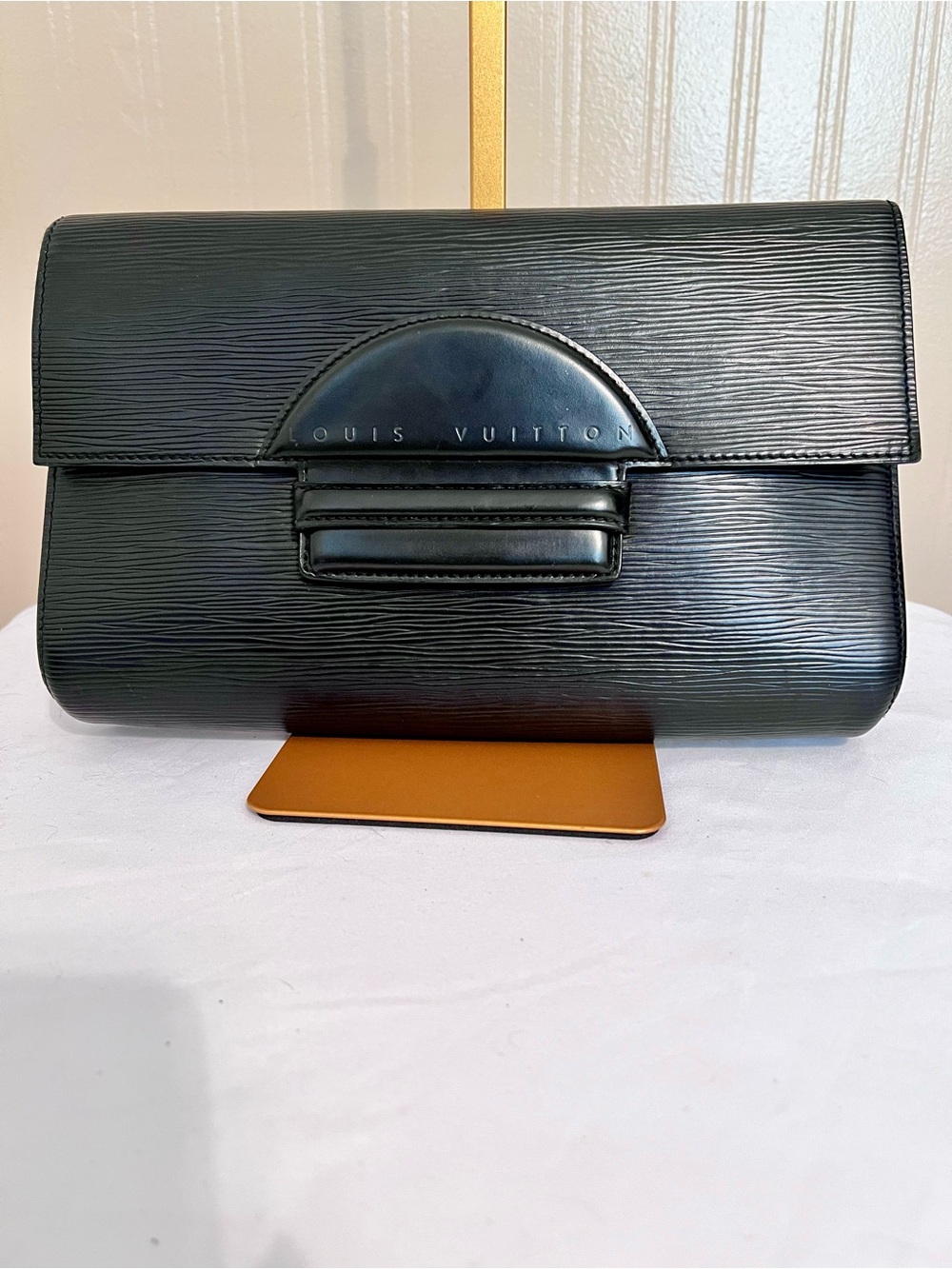 Louis Vuitton Chaillot Pochette Black Epi Leather Fold-Over Clutch